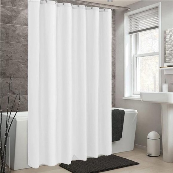Waterproof Fabric Shower Curtain Liner with 3 Magnets - Soft Hotel Quality - Picture 2 of 8